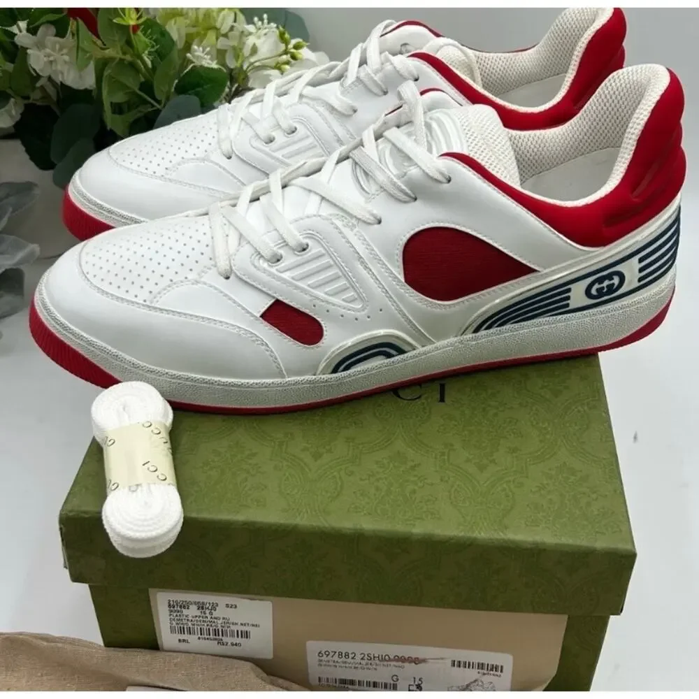 Men's Gucci, low top basket sneaker size 15 made in Italy